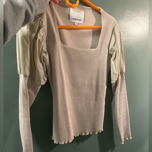 Rita Row Beige Long Sleeve Top